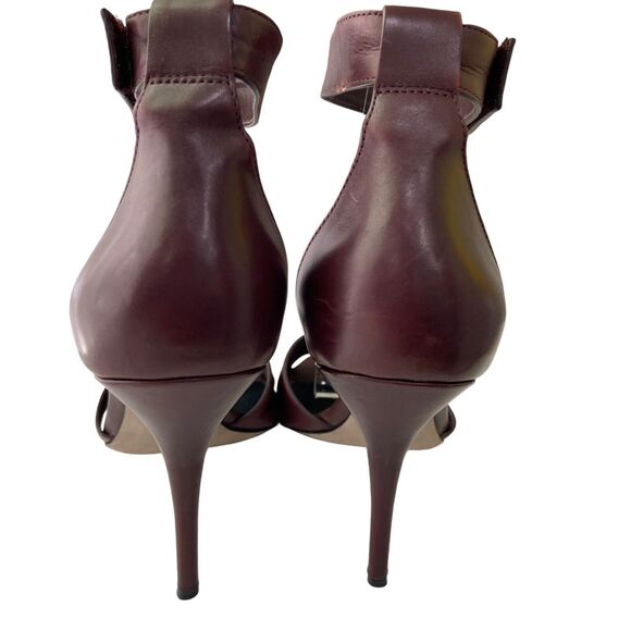 Alexander Wang Burgundy Leather Ankle Strap 4” Heels Women's Size 40 / US 10 - Picture 6 of 11